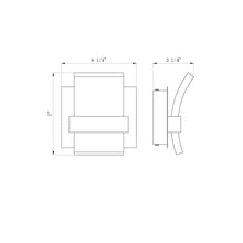 Load image into Gallery viewer, Cambridge LED Bath Wall Light - line drawing.