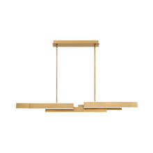 Load image into Gallery viewer, Cameno LED Linear Pendant Light in Satin Gold (Large).
