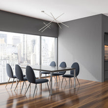 Load image into Gallery viewer, Crossroads LED Semi Flush Mount Ceiling Light in dining room.