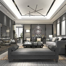 Load image into Gallery viewer, Crossroads LED Semi Flush Mount Ceiling Light in living room.