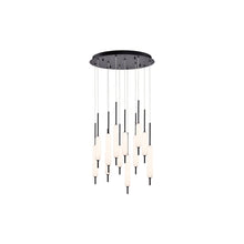 Load image into Gallery viewer, Cumberland Round LED Multi Light Pendant Light in Black.