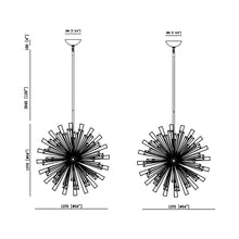 Load image into Gallery viewer, Dendelio Chandelier - line drawing.