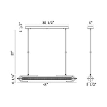 Load image into Gallery viewer, Espada LED Chandelier - line drawing.