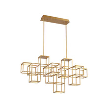 Load image into Gallery viewer, Ferro LED Linear Pendant Light in Gold (9-Light).