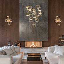 Load image into Gallery viewer, Ferro LED Multi Light Pendant Light in living room.