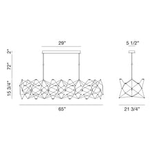 Load image into Gallery viewer, Leonardelli LED Chandelier - line drawing.