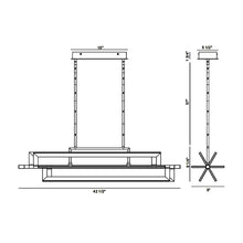 Load image into Gallery viewer, Livra LED Linear Pendant Light - line drawing.