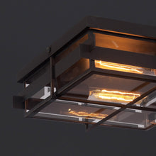 Load image into Gallery viewer, Muller Outdoor Flush Mount Ceiling Light in Detail.