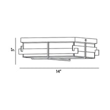 Load image into Gallery viewer, Muller Outdoor Flush Mount Ceiling Light - line drawing.