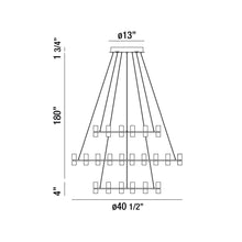 Load image into Gallery viewer, Netto LED Multi Tier Chandelier - line drawing.