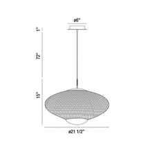 Load image into Gallery viewer, Park LED Pendant Light - line drawing.