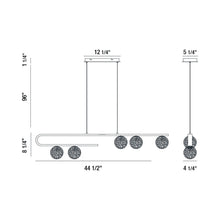 Load image into Gallery viewer, Phillimore LED Linear Pendant Light - line drawing.
