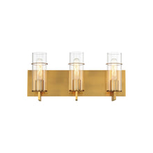 Load image into Gallery viewer, Pista Vanity Wall Light in Gold (3-Light).