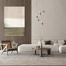 Load image into Gallery viewer, Rola LED Linear Pendant Light in living room.