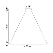 Load image into Gallery viewer, Spunto LED Chandelier - line drawing.