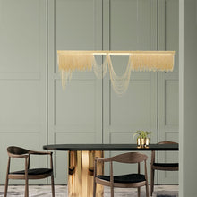 Load image into Gallery viewer, Tenda LED Linear Pendant Light in dining room.