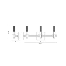 Load image into Gallery viewer, Torna LED Vanity Wall Light - line drawing.