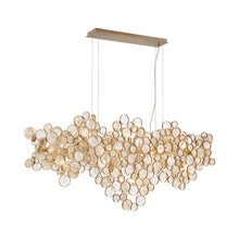 Load image into Gallery viewer, Trento Linear Chandelier in Antique Gold (15-Light).