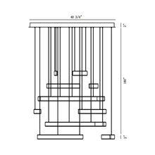 Load image into Gallery viewer, Verdura LED Chandelier - line drawing.