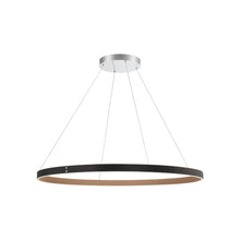 Load image into Gallery viewer, Verdura LED Ring Chandelier in Black (Medium).