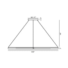 Load image into Gallery viewer, Verdura LED Ring Chandelier - line drawing.