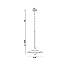 Load image into Gallery viewer, Welsh LED Pendant Light - line drawing.
