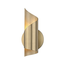 Load image into Gallery viewer, Evie Wall Light in Aged Brass.