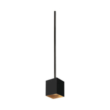 Load image into Gallery viewer, Exo 6 LED Pendant Light in 12-Inch/20-Degree/Matte Black / Gold Haze.