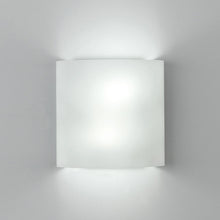 Load image into Gallery viewer, Facet Wall Light in White Glass.