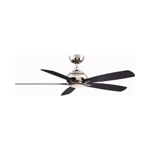 Load image into Gallery viewer, Doren LED Ceiling Fan in Polished Nickel.
