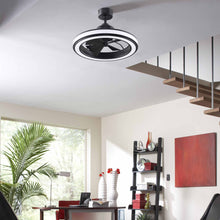 Load image into Gallery viewer, Gleam Indoor / Outdoor LED Ceiling Fan in living room.