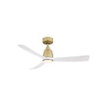 Load image into Gallery viewer, Kute Indoor / Outdoor LED Ceiling Fan in 44-Inch/Brushed Satin Brass.