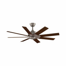 Load image into Gallery viewer, Levon Custom Ceiling Fanin Brushed Nickel/Dark Walnut/52-Inch.