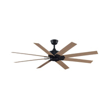 Load image into Gallery viewer, Levon Custom Ceiling Fanin Black/Natural/64-Inch.