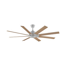 Load image into Gallery viewer, Levon Custom Ceiling Fanin Matte White/Natural/64-Inch.
