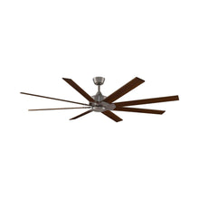 Load image into Gallery viewer, Levon Custom Ceiling Fanin Brushed Nickel/Dark Walnut/72-Inch.