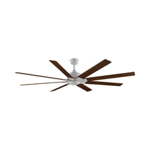Load image into Gallery viewer, Levon Custom Ceiling Fanin Matte White/Dark Walnut/72-Inch.
