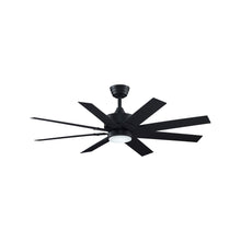 Load image into Gallery viewer, Levon Custom LED Ceiling Fan in Black/Black/52-Inch.