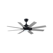 Load image into Gallery viewer, Levon Custom LED Ceiling Fan in Black/Brushed Nickel/52-Inch.