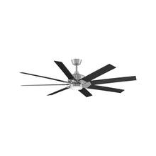 Load image into Gallery viewer, Levon Custom LED Ceiling Fan in Brushed Nickel/Dark Walnut/52-Inch.