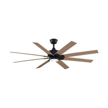 Load image into Gallery viewer, Levon Custom LED Ceiling Fan in Black/Natural/64-Inch.