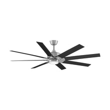 Load image into Gallery viewer, Levon Custom LED Ceiling Fan in Brushed Nickel/Black/64-Inch.