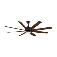 Load image into Gallery viewer, Levon Custom LED Ceiling Fan in Dark Bronze/Dark Walnut/64-Inch.