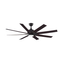Load image into Gallery viewer, Levon Custom LED Ceiling Fan in Matte Greige/Weathered Wood/64-Inch.