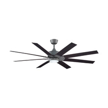 Load image into Gallery viewer, Levon Custom LED Ceiling Fan in Galvanized/Natural/64-Inch.