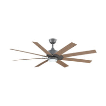 Load image into Gallery viewer, Levon Custom LED Ceiling Fan in Matte White/Cherry/64-Inch.