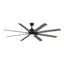Load image into Gallery viewer, Levon Custom LED Ceiling Fan in Black/Weathered Wood/72-Inch.