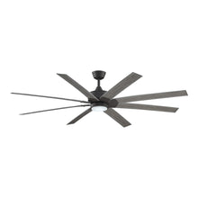 Load image into Gallery viewer, Levon Custom LED Ceiling Fan in Matte Greige/Weathered Wood/72-Inch.