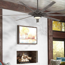 Load image into Gallery viewer, Odyn 84-Inch Indoor / Outdoor LED Ceiling Fan in living room.