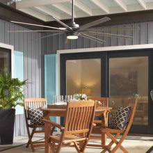 Load image into Gallery viewer, Odyn 84-Inch Indoor / Outdoor LED Ceiling Fan Outside Area.